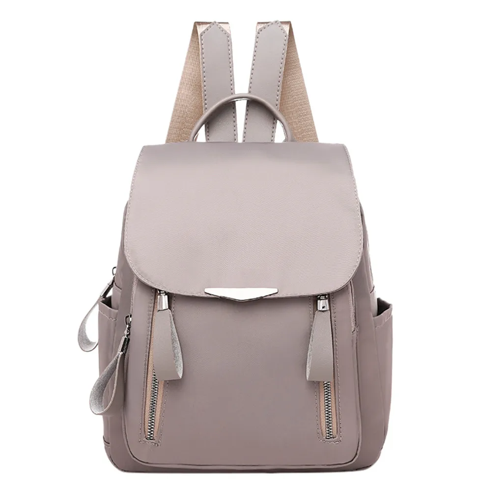 OCARDIAN, Модный женский простой уличный рюкзак на молнии из ткани Оксфорд, однотонный рюкзак, дорожная сумка, дизайнерский школьный рюкзак J24