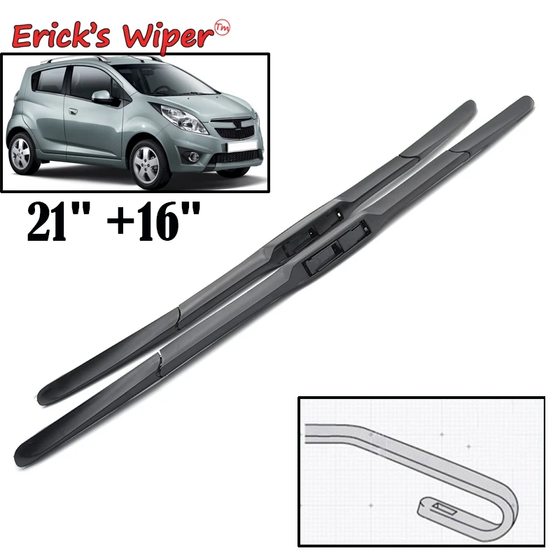 Щетки стеклоочистителя Erick's для Chevrolet Spark M300 2009 2015 21 + 16 дюймов|wiper blade|chevrolet wiper