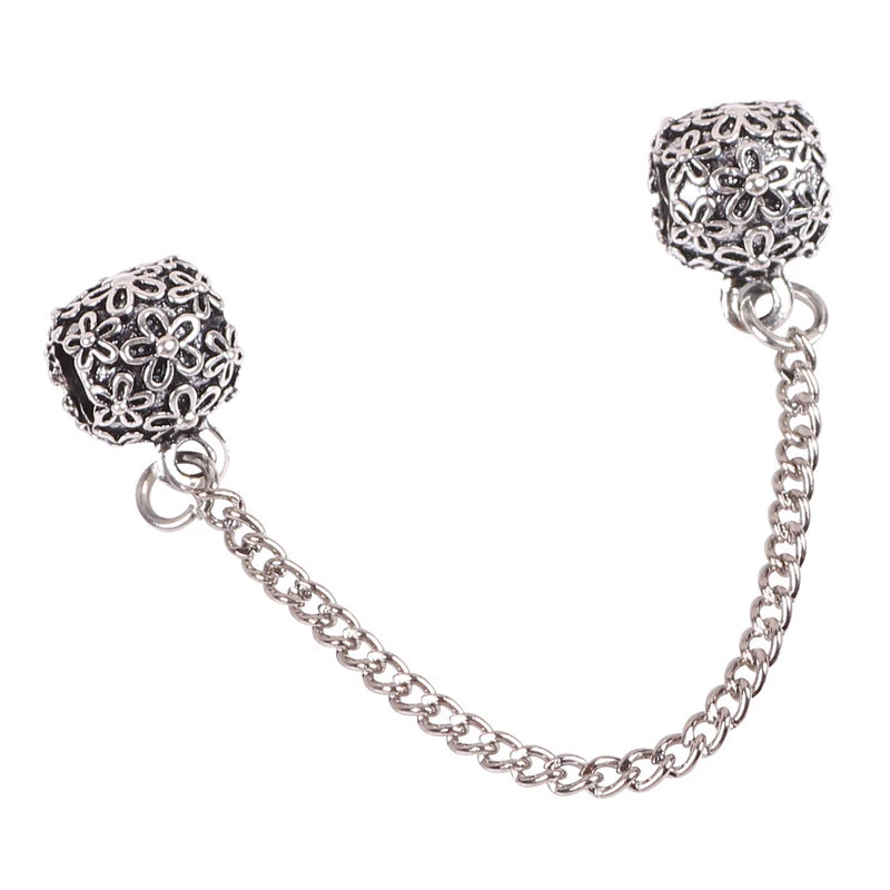 Dodocharms кулон серебряный золотой браслет ожерелье Подходит Pandora бисера любовь подарок цепь ювелирные изделия в форме сердца - Цвет: E011