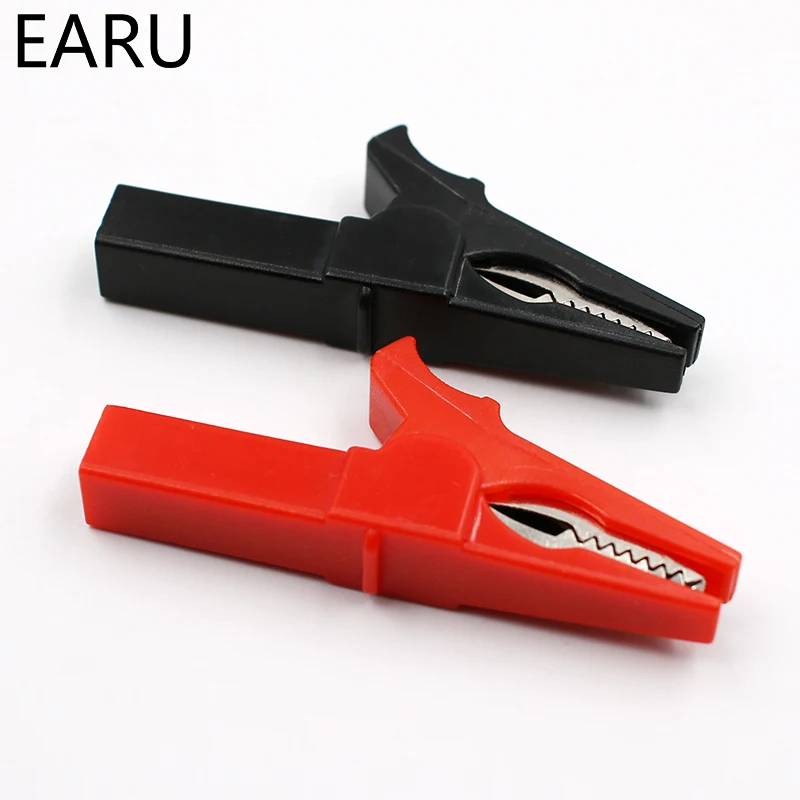 Test Probes 55MM Alligator Clip + BANANA PLUG 4mm Banana Plug Cable Clips Socket Battery Red Black