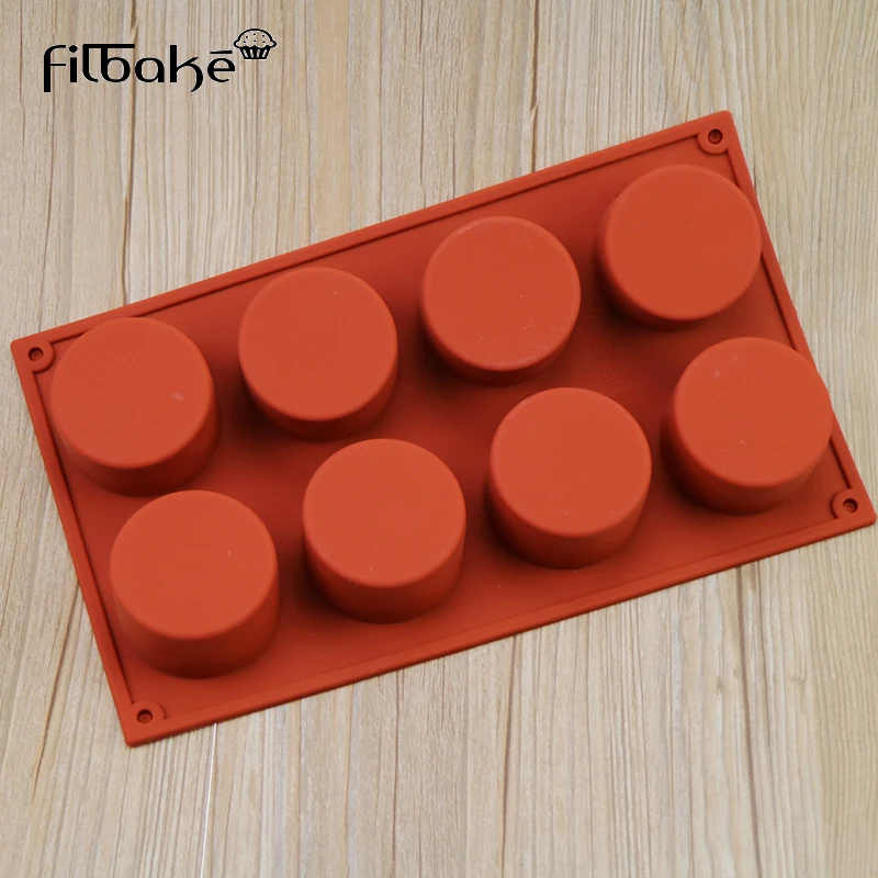 FILBAKE Creative Red 8 Round Cup Cake Mould Sweet Food Bakery Baking Cookie Cake Moulds Kitchen Dessert Tool New Style 2019