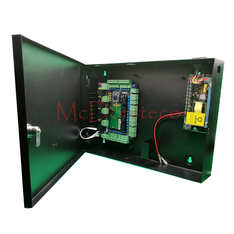 Intelligent Four door Access Control Panel + 12V Power Supply + Metal Box+ Alarm Expansion Panel Tcp/ip L04 Door Security System Intelligent Four door Access Control Panel + 12V Power Supply + Metal Box+ Alarm Expansion Panel Tcp/ip L04 Door Security System
