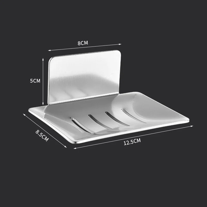 Hanging soap box portable drainer rack aluminum soap holder creative shelves with suction student bathroom soap organizer