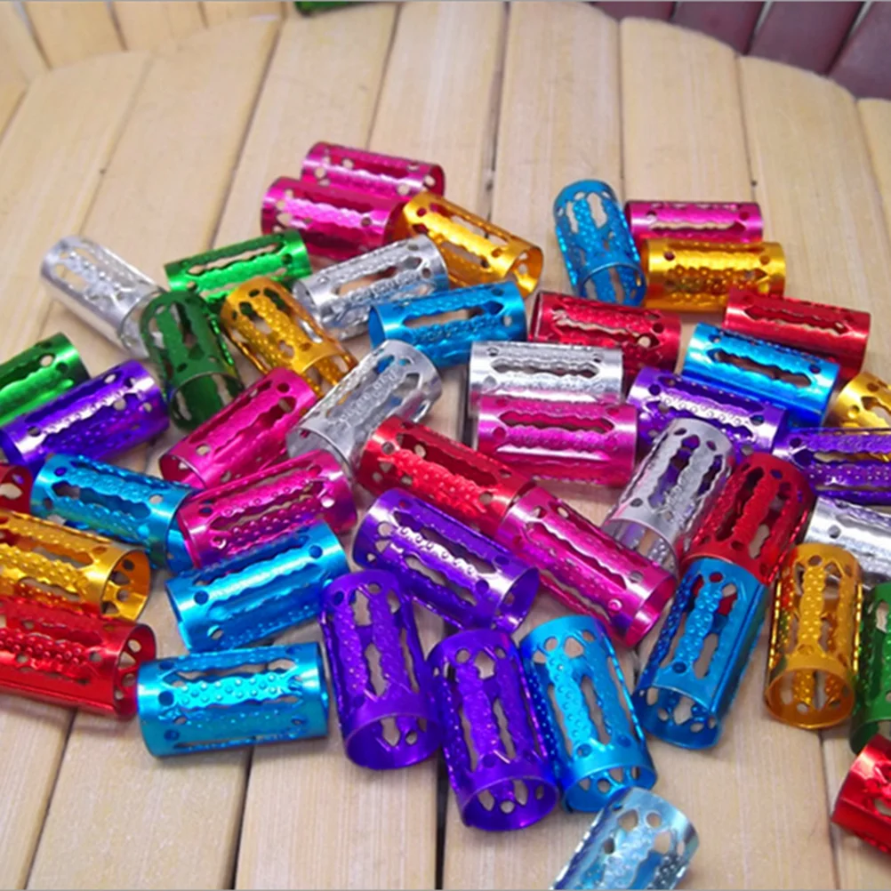 100Pcs hair dread Braids dreadlock Beads adjustable cuff clip Micro Ring Beads