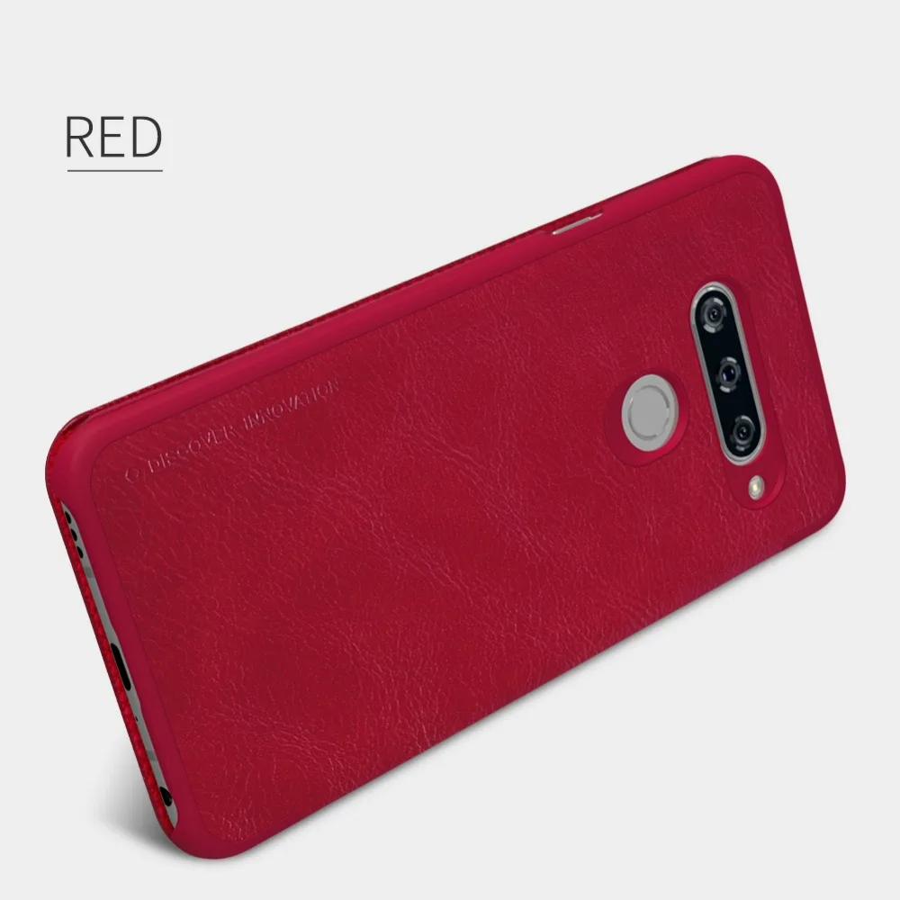 Кожаный чехол для LG V40 ThinQ Nillkin винтажный Qin искусственная кожа пластиковая задняя