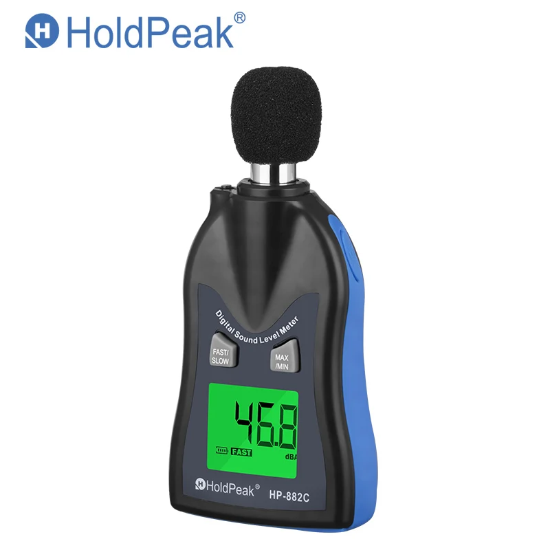 HoldPeak HP 882C измеритель уровня звука цифровой шума ЖК экран голосовой опишите