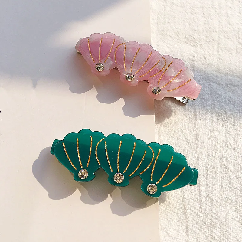 

2019 Shell Hair Clip Barrette Hairpins Duckbill Clip Hair Claw Styling Tool Alloy Metal Hairpin Sea Hair Clips for Women Girl