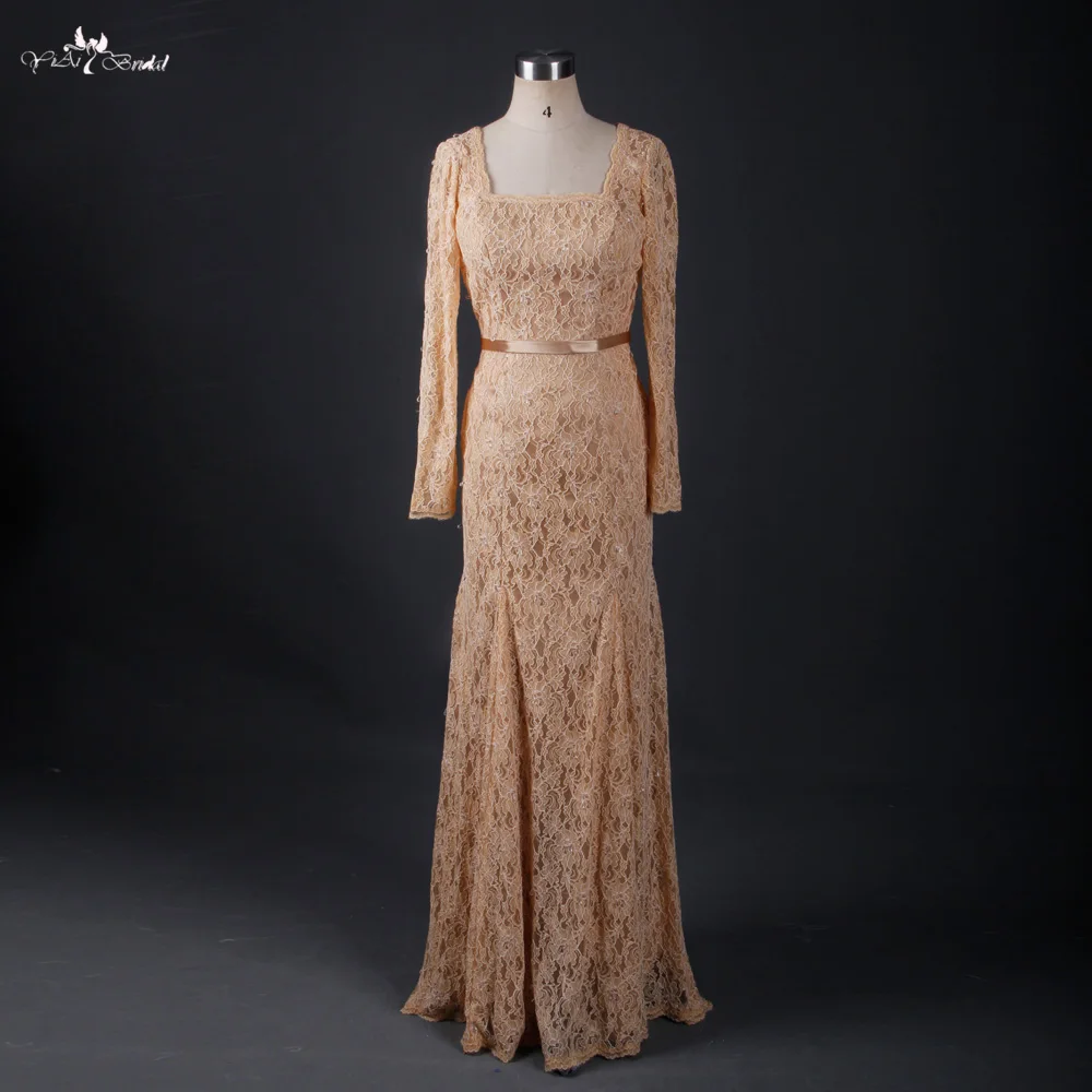 

RSE634 Women Champagne Long Dress Party Evening Elegant For Wedding