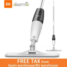 מקורי Xiaomi Deerma מים ריסוס מטאטא Mijia רצפה שואב פחמן סיבי אבק מגבים 360 מסתובב מוט 350ml טנק שעווה סמרטוט(China)