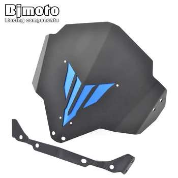 

BJMOTO MT03 MT-03 FZ-03 Motorcycle Windshield Windscreen With adjustable bracket Wind Screen For Yamaha MT-03 FZ-03 2015-2018