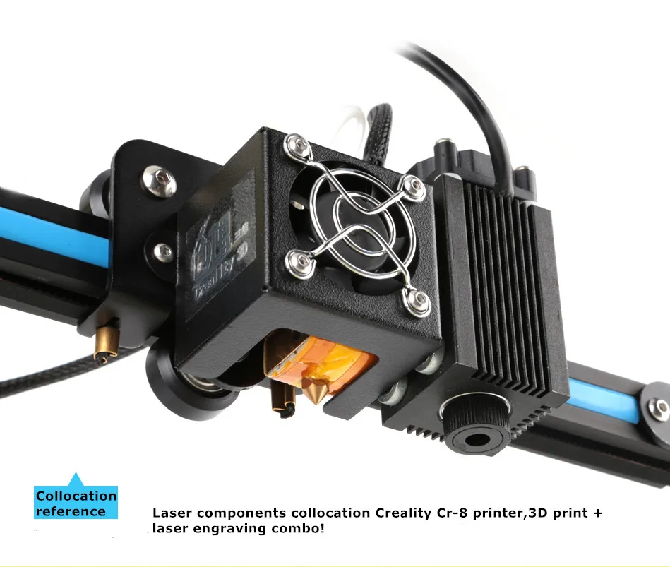 12V высокой мощности Creality 3D принтер Лазерная гравировальная лазерная головка модуля лазерной трубки Синий Фиолетовый лазерная гравировка