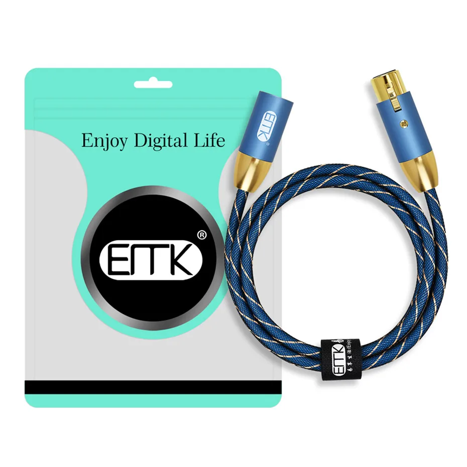 EMK XLR Cable Karaoke Microphone Sound Cannon Cable Plug XLR Extension Mikrofon Cable for Audio Mixer Amplifiers 15m XLR Cord (11)