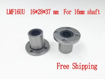 

2pcs/lot Free shipping LMF16UU 16mmx28mmx37mm 16mm round flange linear ball bearing bushing for 16mm rod round shaft cnc part