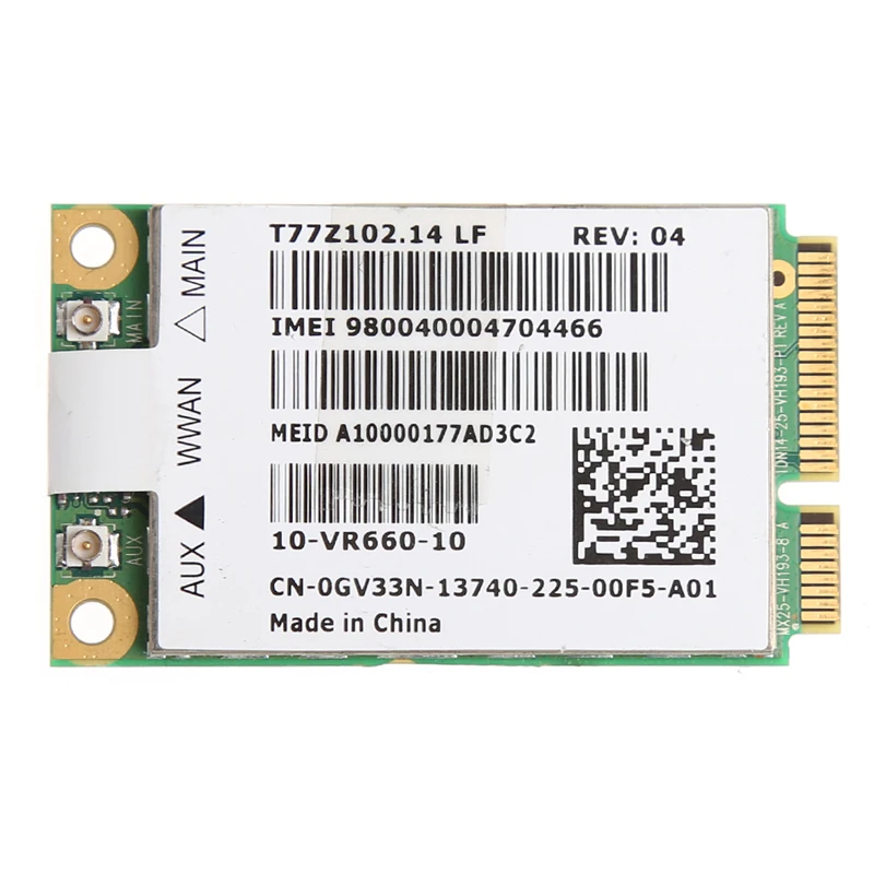 

ANENG Wireless 3G WWAN Gobi2000 Mobile Broadband Network Card For Dell 5620 0GV33N