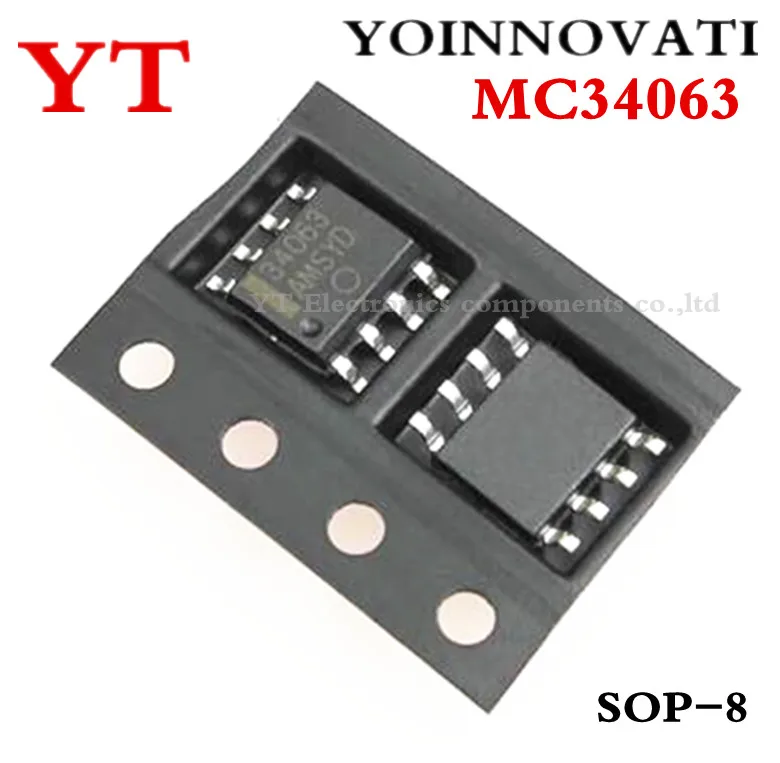 50PCS IC MC34063 MC34063API REG BUCK BOOST INV 8-DIP ON NEW