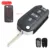 Keyecu Tirón Shell Dominante Alejado para PEUGEOT 307 308 407 607 Refit 3 Botón caso Fob (Sin ranuras Sin Tapa de Retención de la Batería en la Parte Posterior) HU83