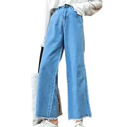 Для женщин джинсы-бойфренды повседневные брюки-гаремы штаны All Seasons Женский Высокая Талия джинсовые широкие брюки Mom Jeans Брюки k107