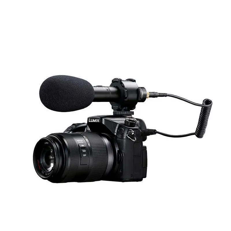 

BY-PVM50 Stereo X/Y Condenser Microphone Convenient Operation Metal and Plastic Professional Microphone for DSLR Camera