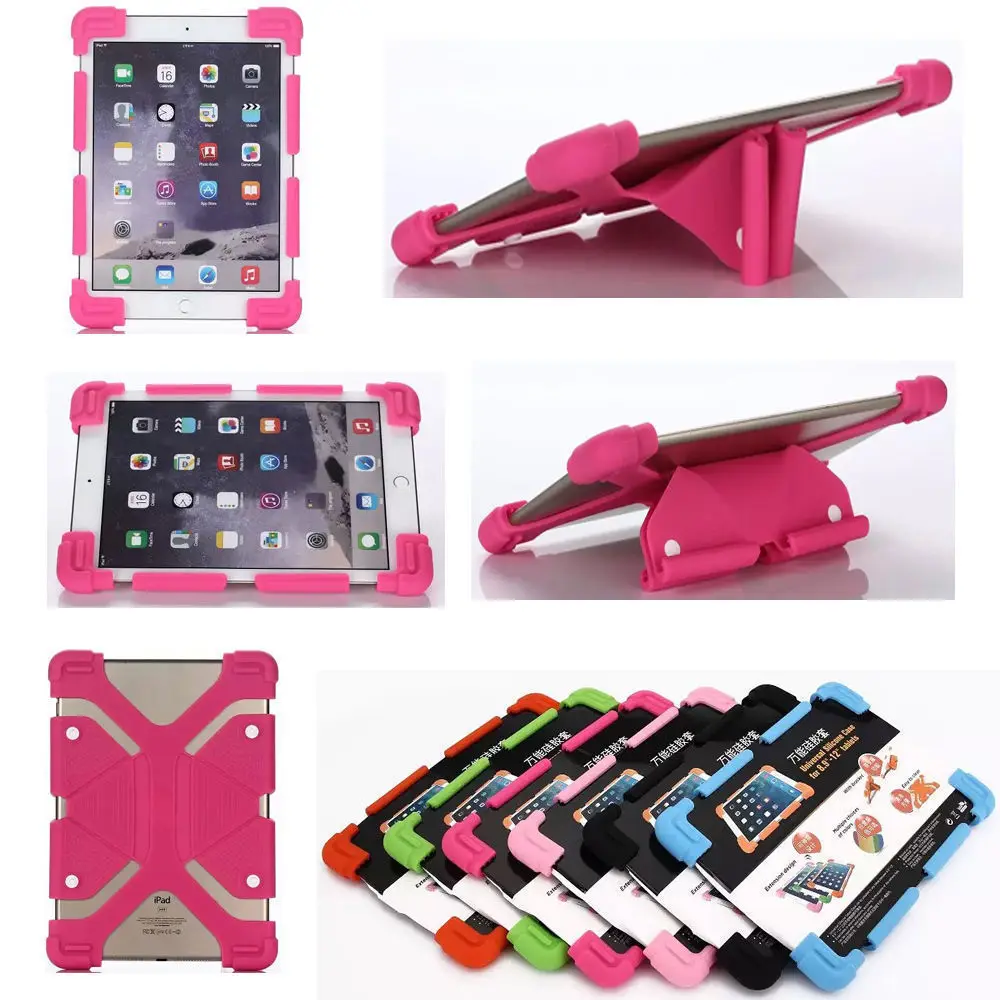 

AIBOULLY Shockproof Silicone Elastic Cover Universal Case For Samsung 10.1" GT-P7500 GT-P7510 Tablet Tablette Stands