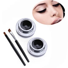 4 шт./компл. черная Водостойкая Подводка для глаз тени гелевая подводка Макияж Косметика с подводкой для глаз Кисть