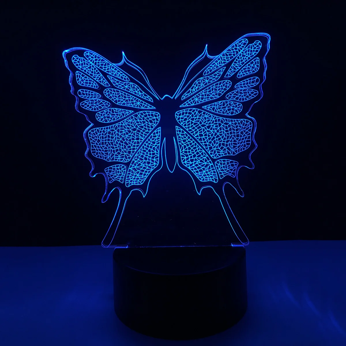 

Colorful 3D butterfly USB LED Acrylic Night Light Touch Switch Nightlight Home Decor Creative Atmosphere Bedroom Desk Lamp