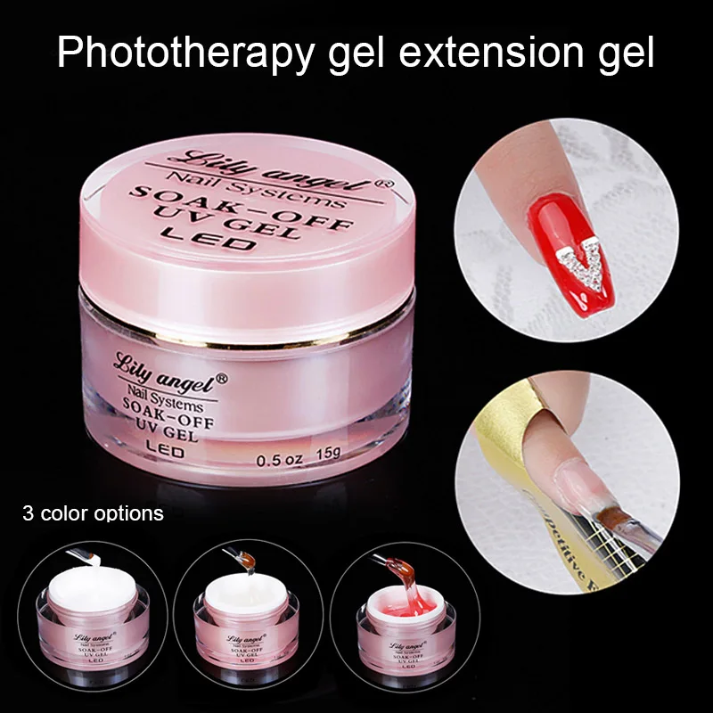 

Soak-off Poly Gel Nails Builder Extension UV LED Gel Nail Building Tool H7JP
