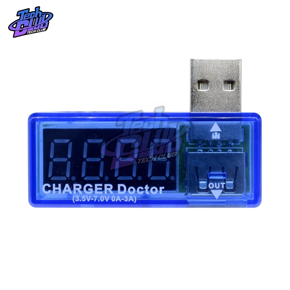 Цифровой USB тестер напряжения измеритель и силы тока для мобильного телефона с