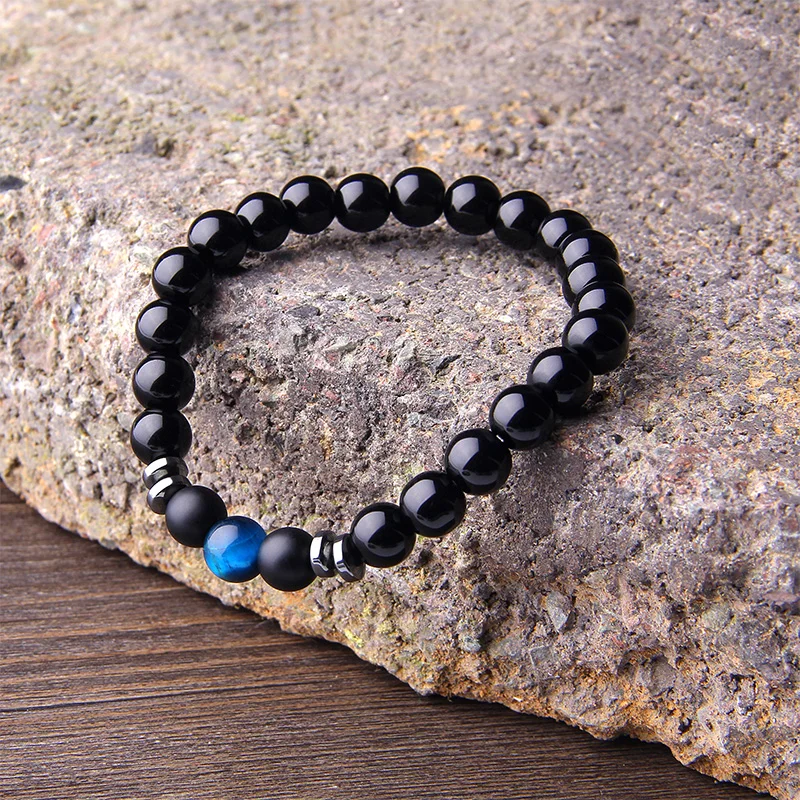 Multicolor Natural Stone Tiger Eyes Bracelet Hematite Black Onyx Beaded for Women and Men Fashion 2019 Jewelry | Украшения и