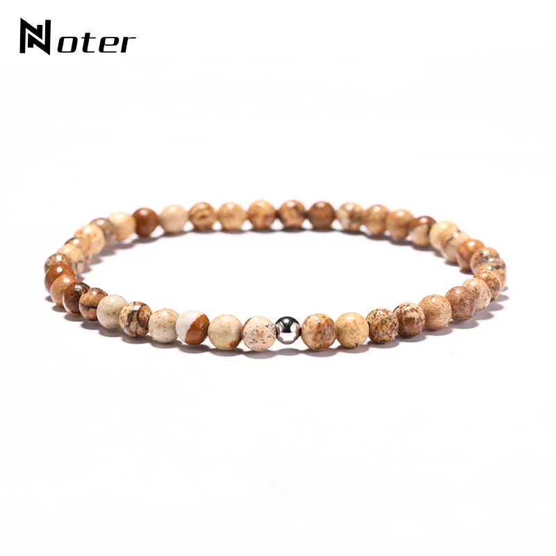 

Minimalist 4mm Natural Stone Bracelet Charm Bohemian Small Beads Braslet For Unisex Diy Casual Jewelry Yoga Braclet Pulseras