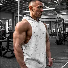 YEMEKE Новое поступление хлопок толстовки с капюшоном одежда для фитнеса Бодибилдинг майка мужские футболки без рукавов рубашка толстовки жилет