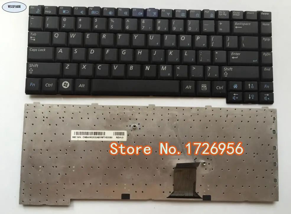 

Genuine Original Laptop QWERTY US keyboard for SAMSUNG R18 R19 R20 R23 R25 R26 R28 R29 p400 series black