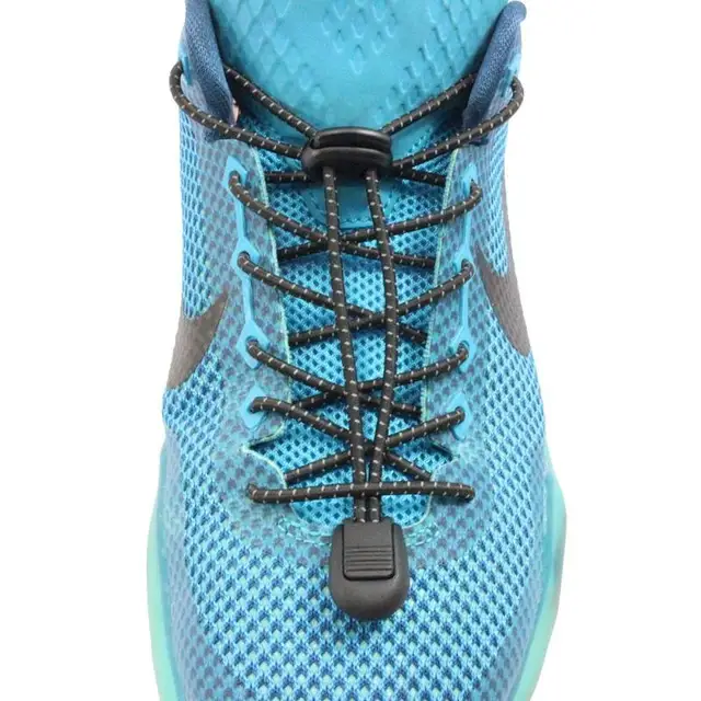 2pcs Reflective Unisex Elastic Shoe Laces Strap Sport Shoes Buckle Lazy Lock Laces for Men Women All Sneakers NoTie Shoelaces