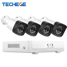 Techege 4ch ahd 3 в 1 система безопасности dvr hdmi 1280*720 Всепогодный Открытый CCTV Камеры 1.0MP AHD AHD 1200TVL Видеонаблюдения комплект