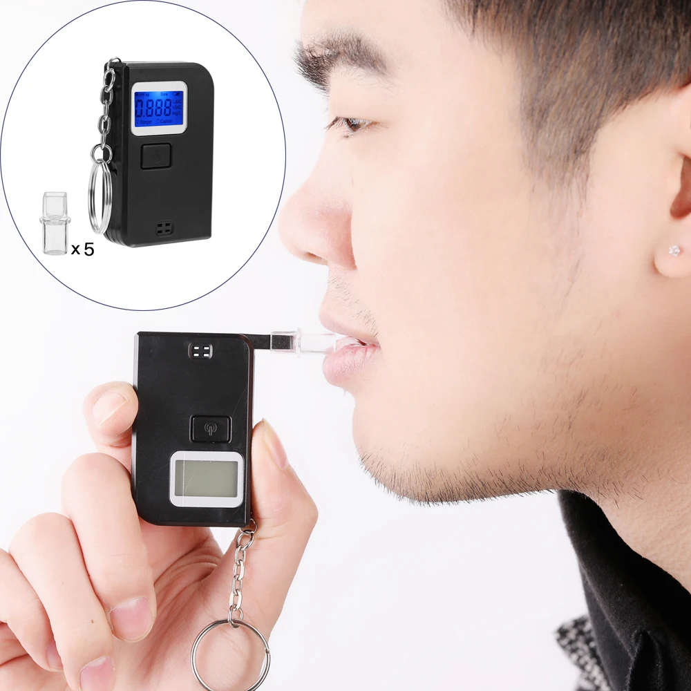 

Mini Digital Alcoholometer Alcoholmeters For Alcohol Detection Device Keychain Alcohol Meter Tester Professional Fold Mouthpiece