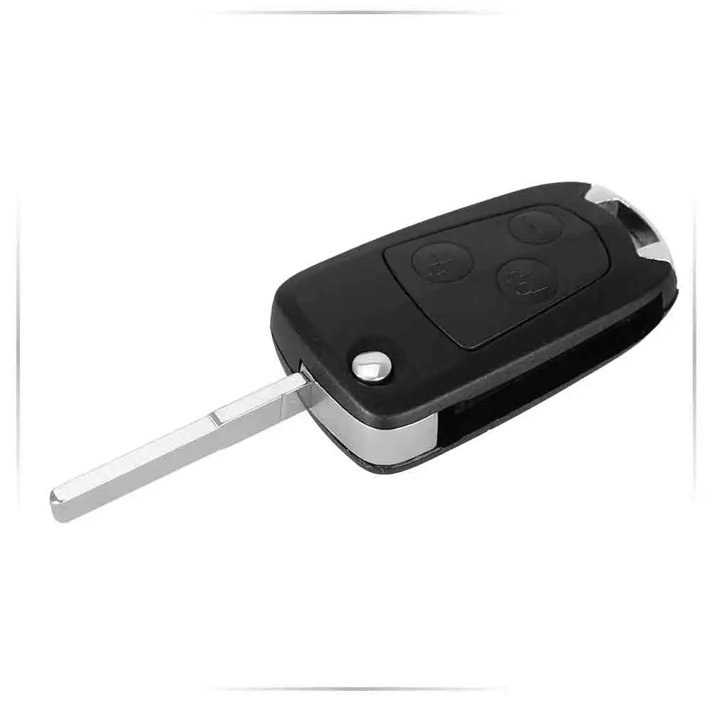 KEYYOU 10X 3 кнопки дистанционного ключа автомобиля оболочки складной ключ флип оболочки чехол Uncut пустой для Ford Focus Mondeo 3 кнопки