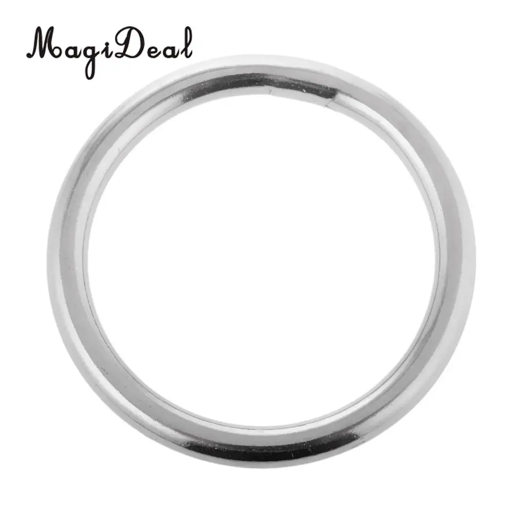 MagiDeal Durable Seamless Stainless Steel O Round Rings Circle Craft Webbing Boat Marine O Ring for Kayak Canoe Rowing Boat Acce
