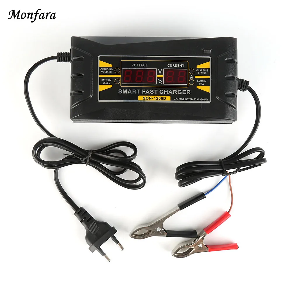 Automatic Smart font b Battery b font Charger 12V 6A EU US Maintainer Desulfator for Lead