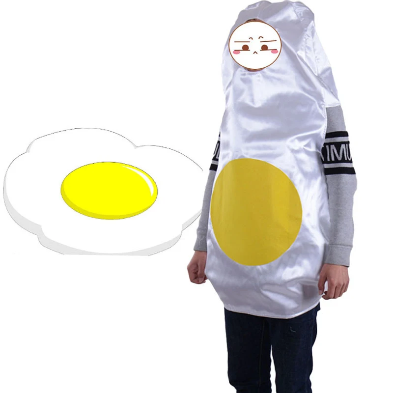 2019 New Adult Poached Eggs Suit Costume Fancy Dress Egg Role Play Food Cartoon Jumpsuit Funny Halloween Party Cosplay Clothes 2019 New Adult Poached Eggs Suit Costume Fancy Dress Egg Role Play Food Cartoon Jumpsuit Funny Halloween Party Cosplay Clothes