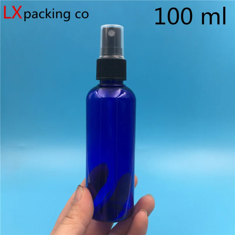 50 шт. 15 60 100 мл Королевский синий пластиковый спрей для духов пустые бутылки Портативный лосьон небольшой контейнер для лейки