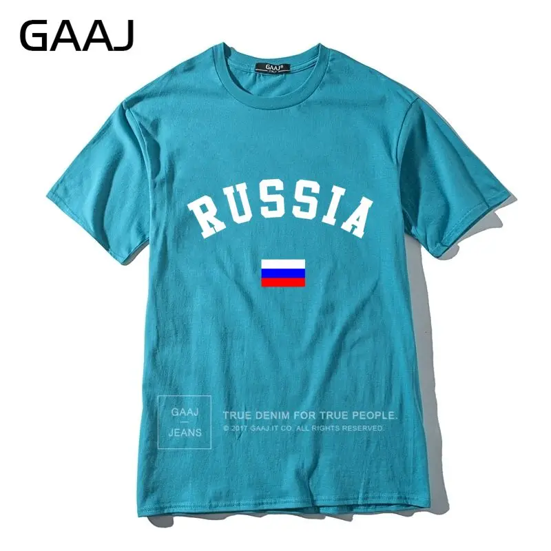 Российский флаг, мужские футболки, одежда для мужчин с принтом букв, футболки для мужчин, футболка, брендовая одежда, одежда, забавная мода, лето - Цвет: Sapphire blue