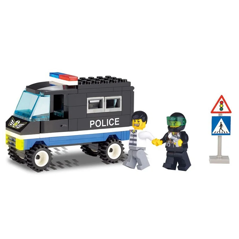 

SLPF 60pcs Vehicle DIY Assemble Constructor Model Kit Building Blocks Bricks Toys For Boys Girls Children Compatible Legoing K20