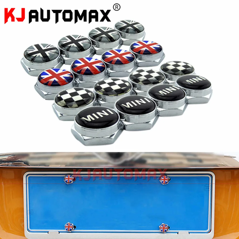 4 шт./компл. аксессуары для Mini Cooper рамка номерного знака болты колпачки F55 F56 R55 R56