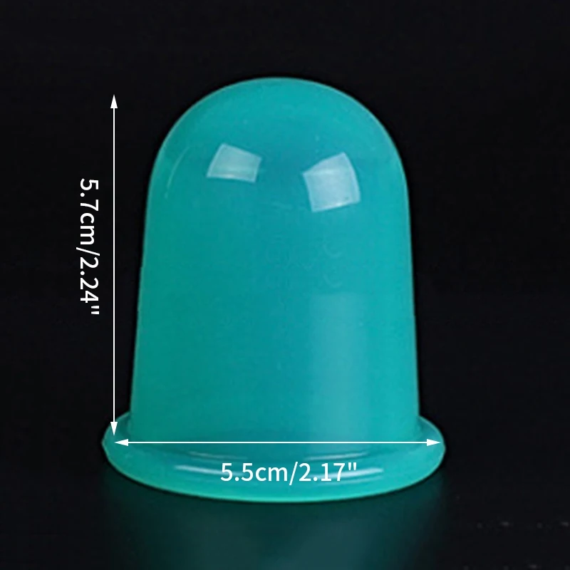Новые силиконовые вакуумные банки для тела, массажные банки, присоски, облегчающие боль, антицеллюлитные массажные чашки для похудения - Цвет: Green 2