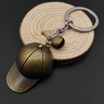 

FREE SHIPPING BY DHL 100pcs/lot Newest Hat Keychains Zinc Alloy Metal Baseball Hat Shaped Keyrings for Gifts