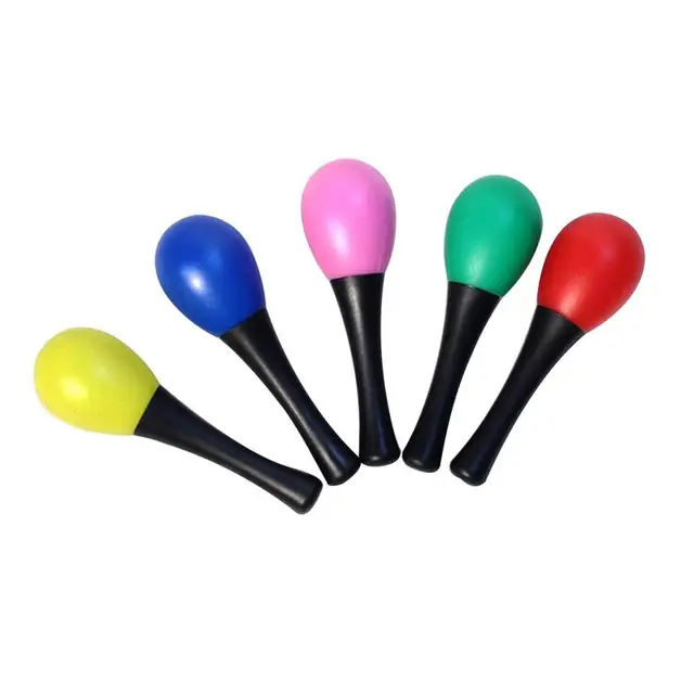 1 pcs baby colorful wooden maracas child musical instrument rattles