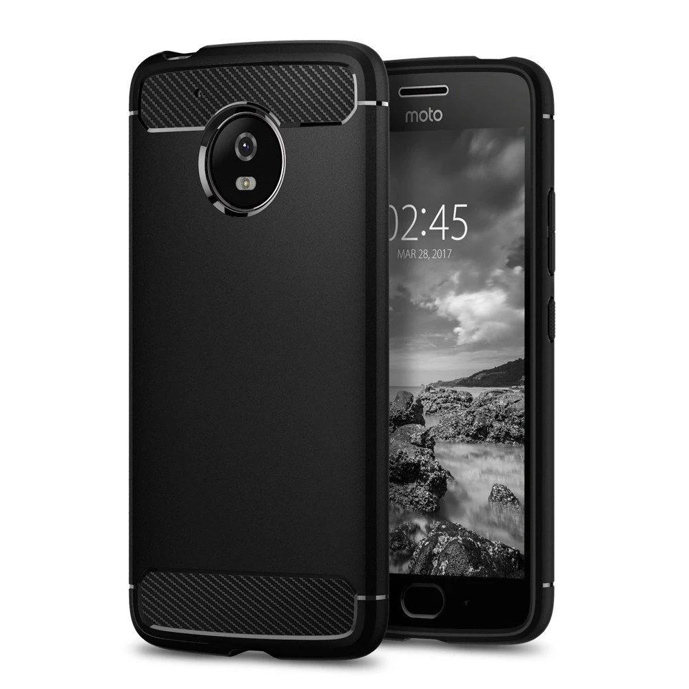 imágenes para Aliantech SPIGEN RUGGED ARMOR Capa para Moto G5 / G5 Plus textura de fibra de carbono de tpu de silicona flexible anti choque casos imágenes para Aliantech SPIGEN RUGGED ARMOR Capa para Moto G5 / G5 Plus textura de fibra de carbono de tpu de silicona flexible anti choque casos
