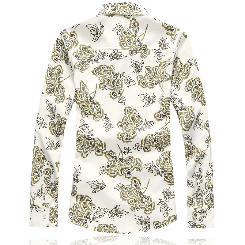 LONMMY PLUS GRÖßE 6XL 7XL Digital print blumen männer hemd Casual slim fit Floral herren shirts Kleid langarm hawaiian blusen