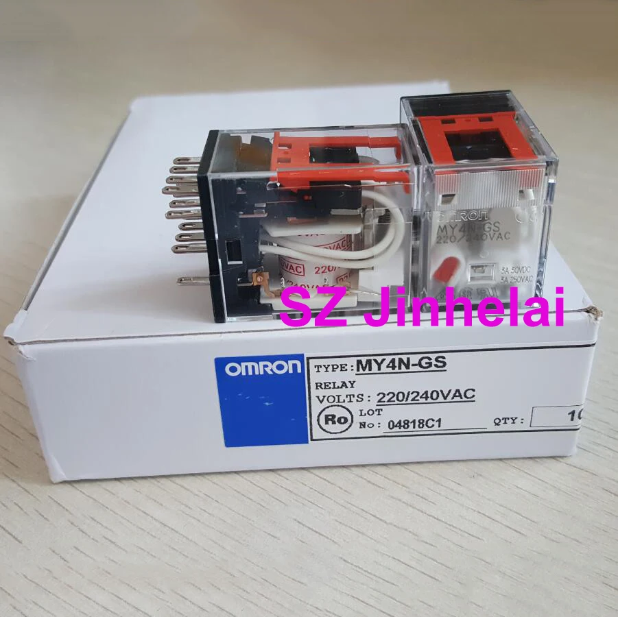 

OMRON MY4N-GS 24DCV and 220/240VAC Authentic original Intermediate relay 4NO 4NC 14pin