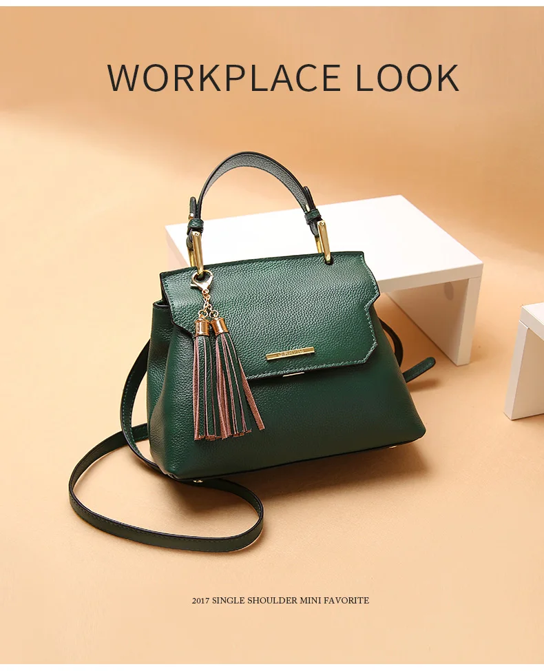 JIANXIU брендовая сумка из натуральной кожи, роскошные сумки, женская сумка, дизайнерская маленькая сумка-тоут с кисточкой, текстура личи, сумка через плечо