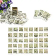 Мода 40 страниц коробка мини-открытка Европейский пейзаж Открытка для поздравления Горячие сообщения открытка